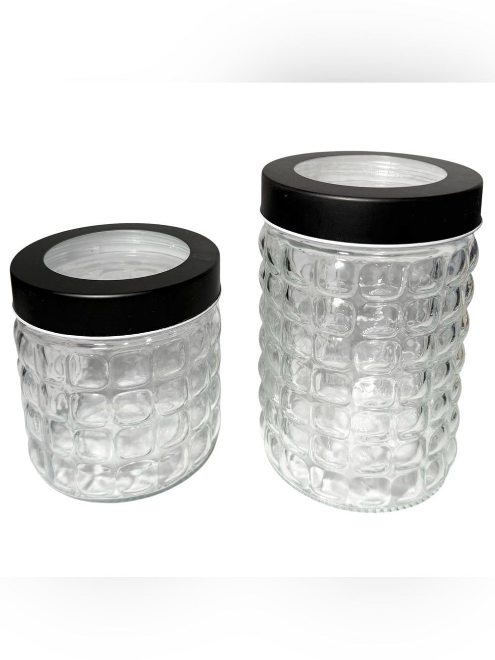 Hobby Lobby Jars x2 Storage Bubble Glass
